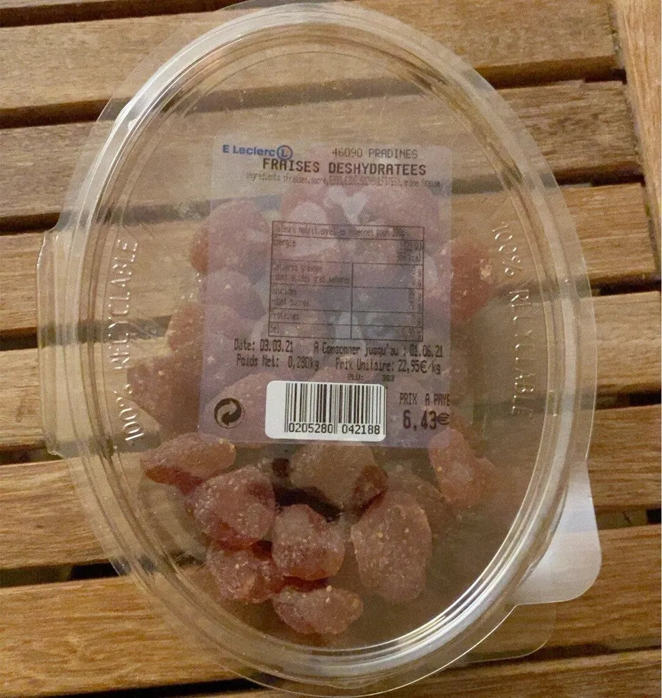 Fraises deshydratées