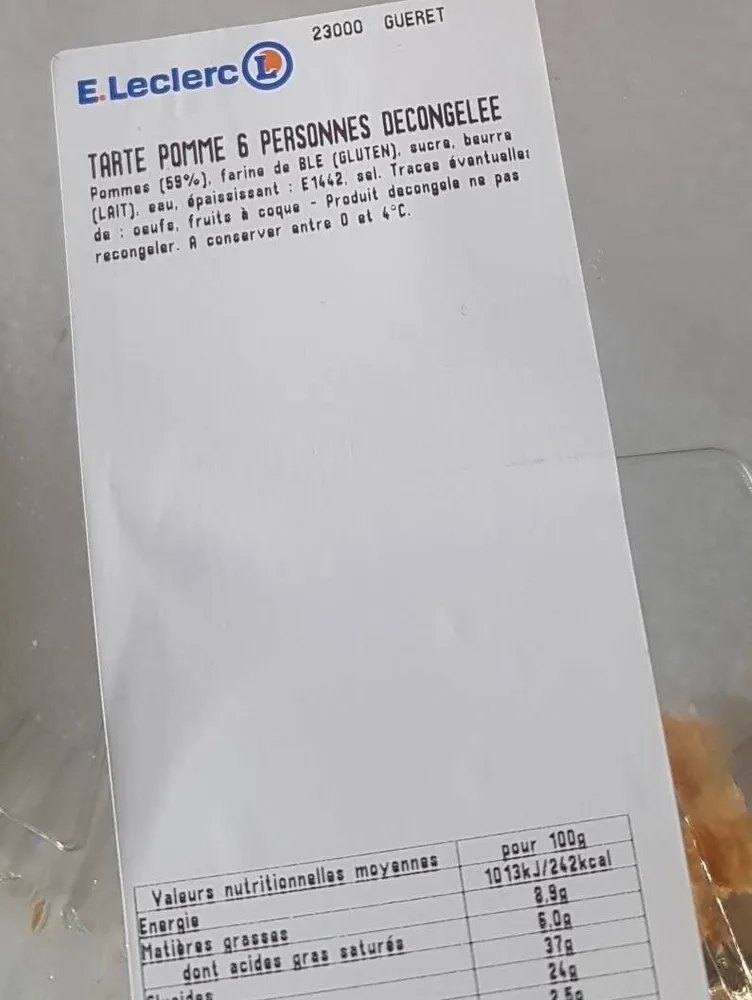 Tarte pomme