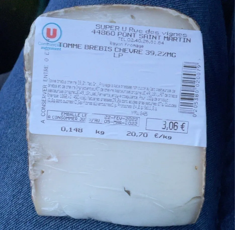 Tomme brebis chèvre
