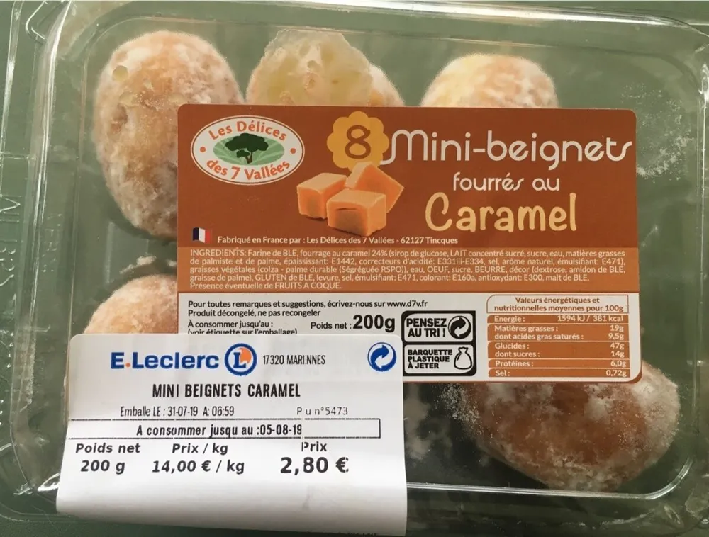 Mini beignets fourrés au caramel