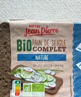 Pain de seigle bio complet, nature