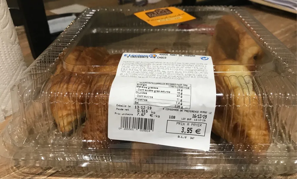 5 croissants + 5 choco