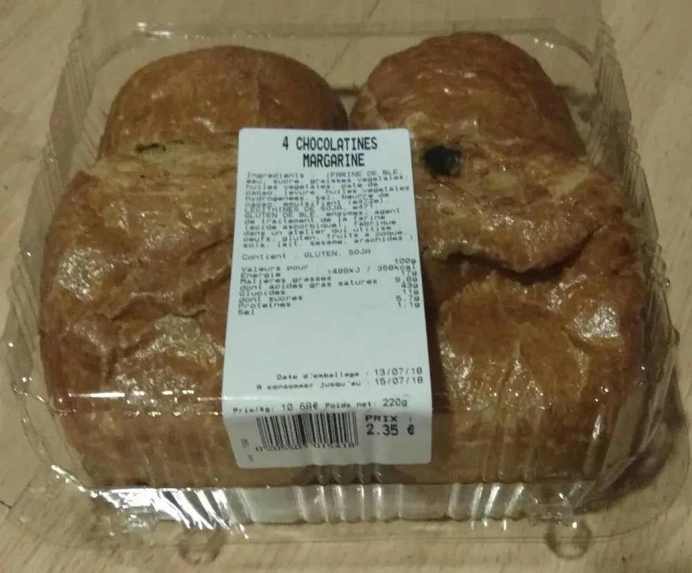 4 chocolatines margarine