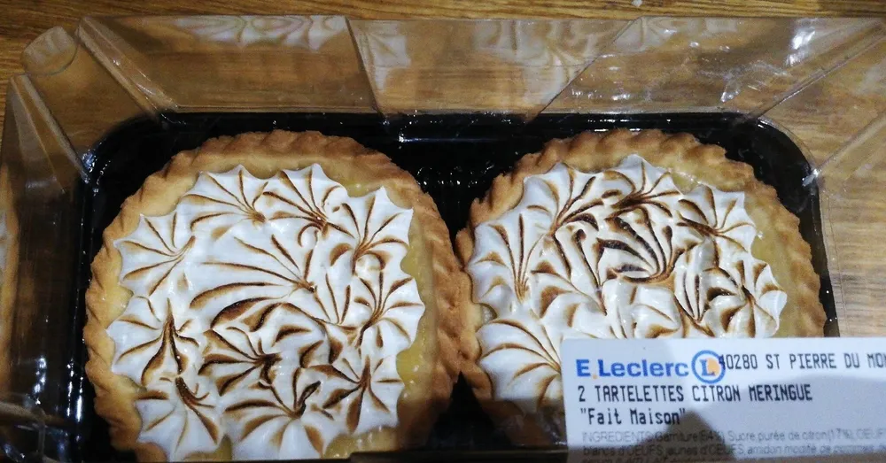 2 tartelettes citron meringue "fait maison"