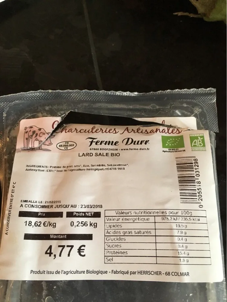Lard Salé bio
