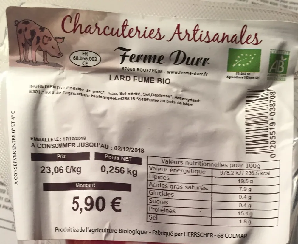 Lard fume bio