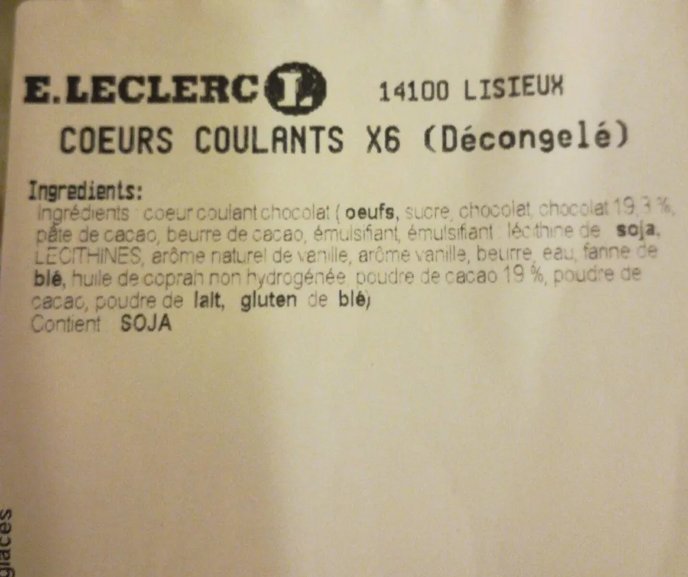 Coeurs coulants