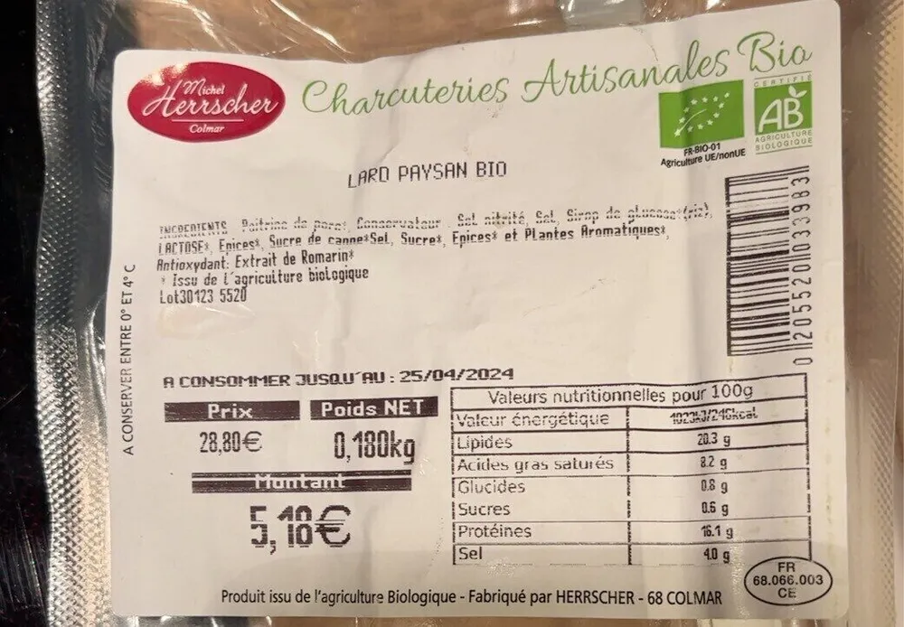 Lard Paysan Bio