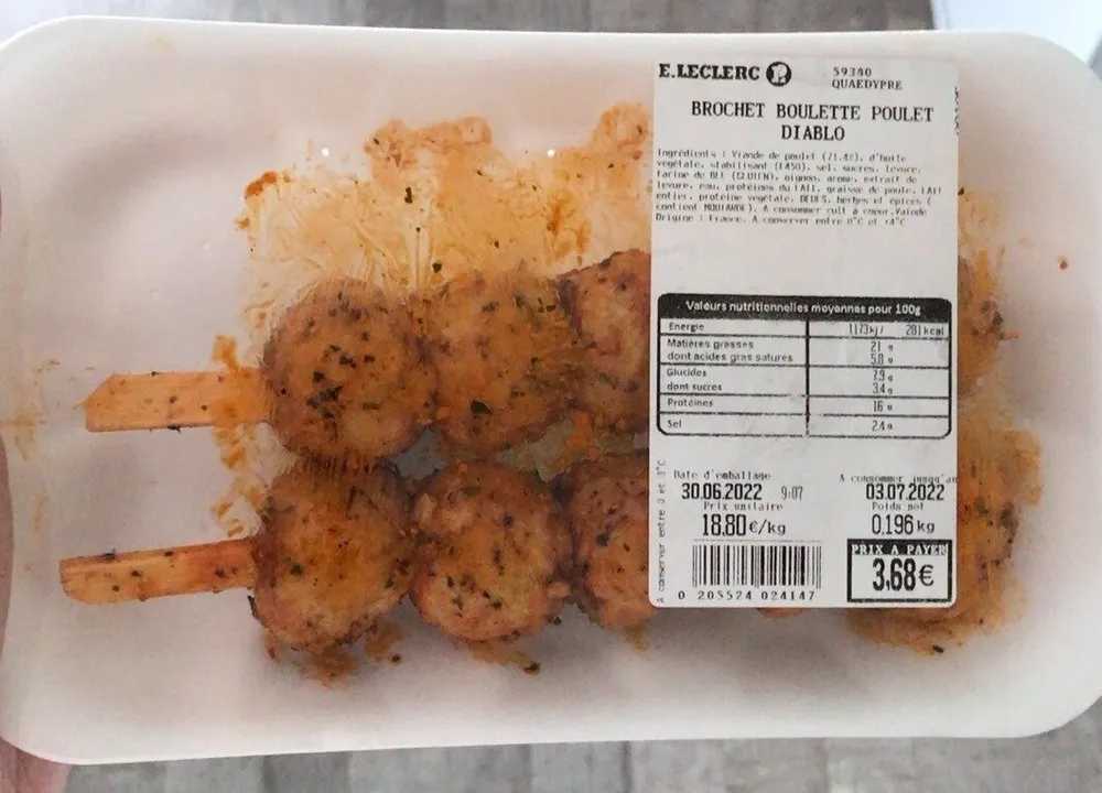 Boulettes poulet diablo