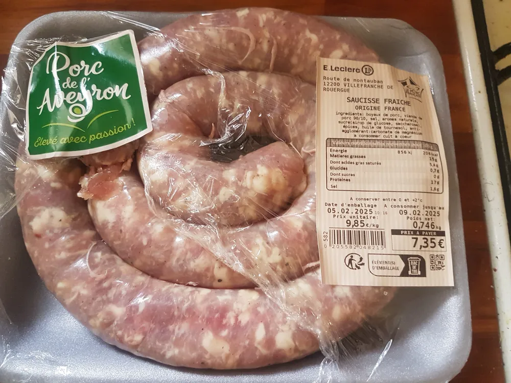 saucisse fraiche