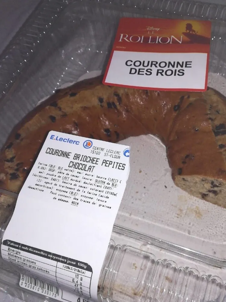 Couronne briochée pépites chocolat