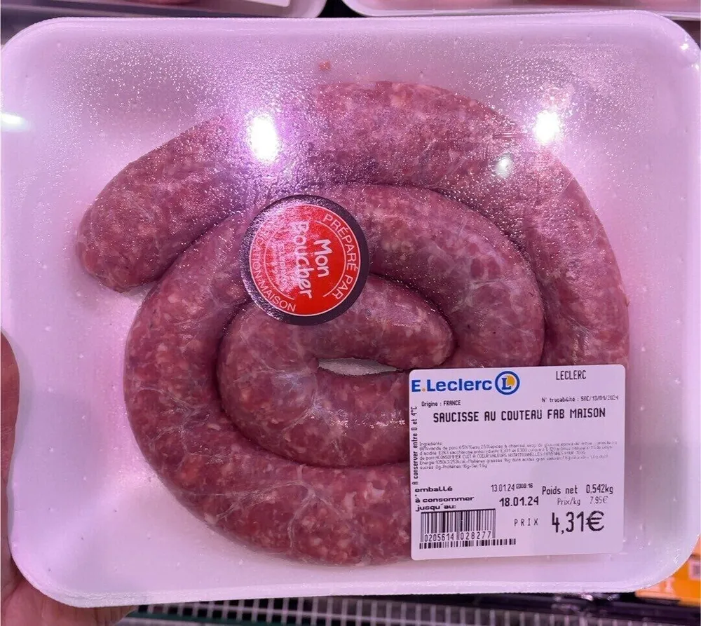 Saucisse au couteau fab maison