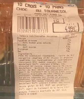 10 crois + 10 pains choc