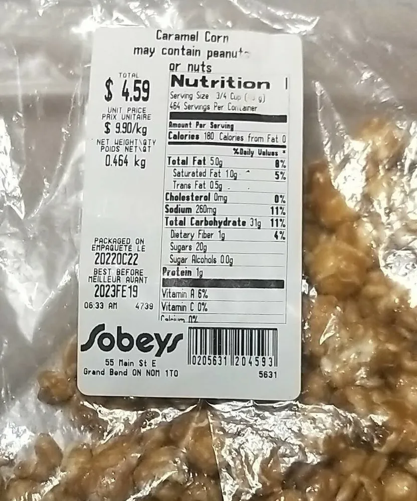 Sobeys Caramel Corn