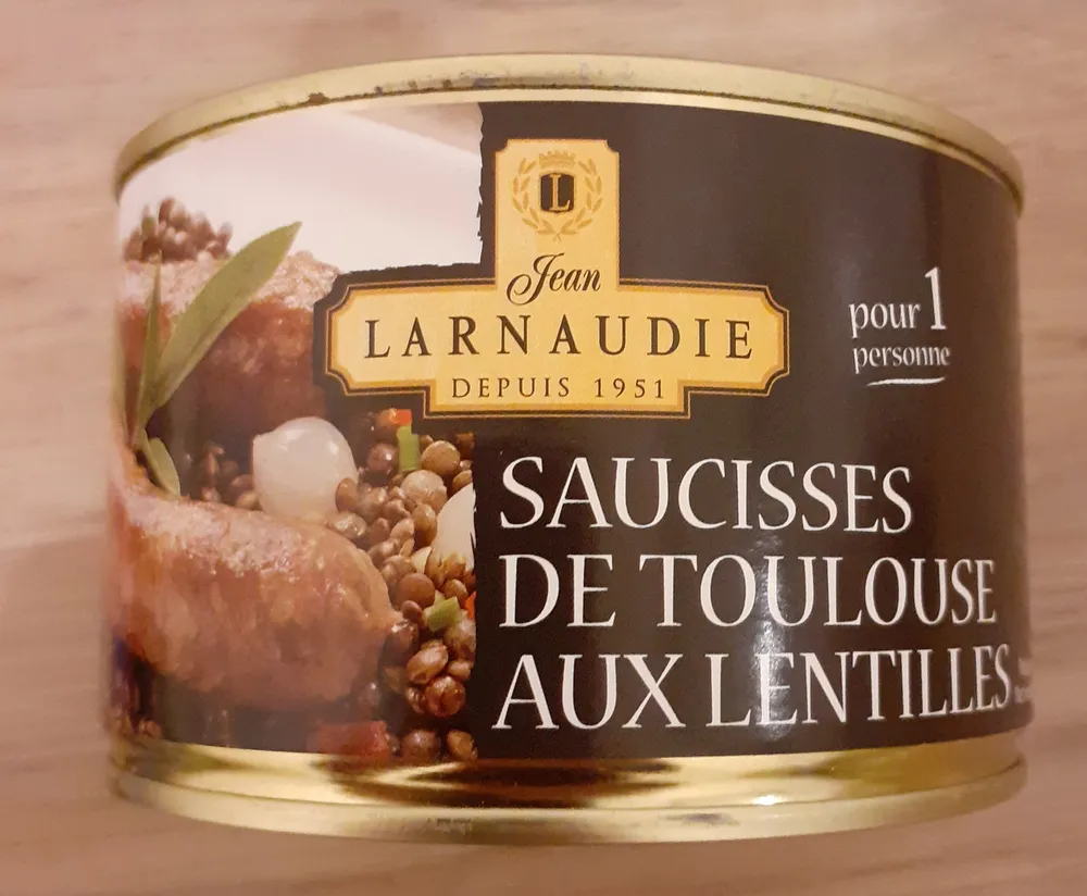Saucisses de Toulouse aux lentilles