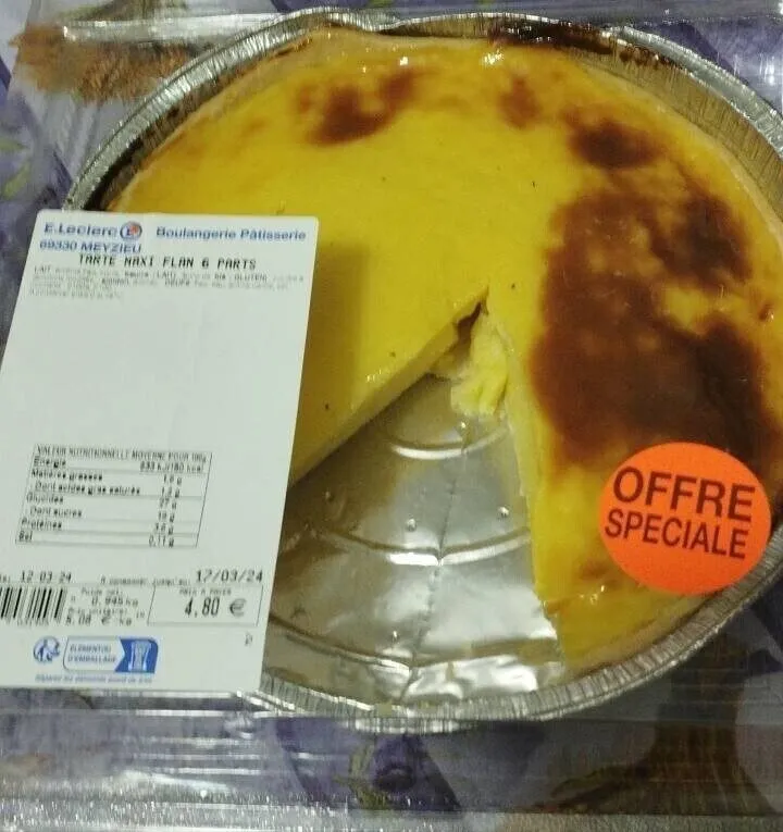 Tarte maxi Flan 6 parts