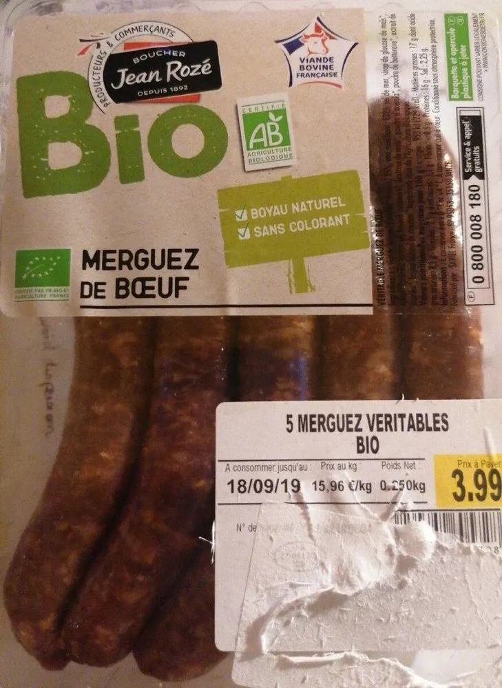 Merguez de boeuf