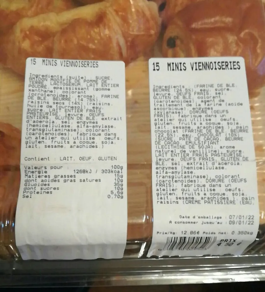 15 mini viennoiseries