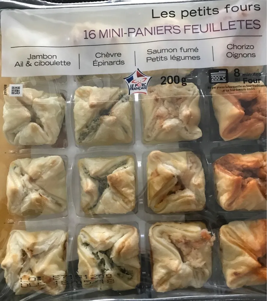 16 mini paniers feuilletés