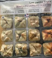16 mini paniers feuilletés