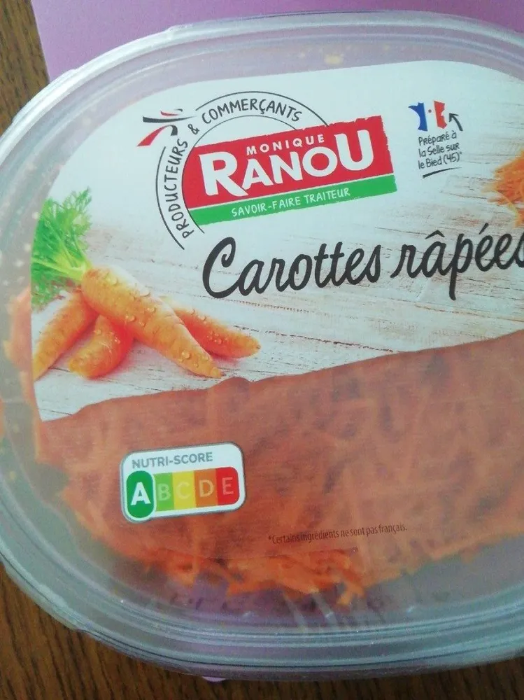 Carottes râpées Monique Ranou