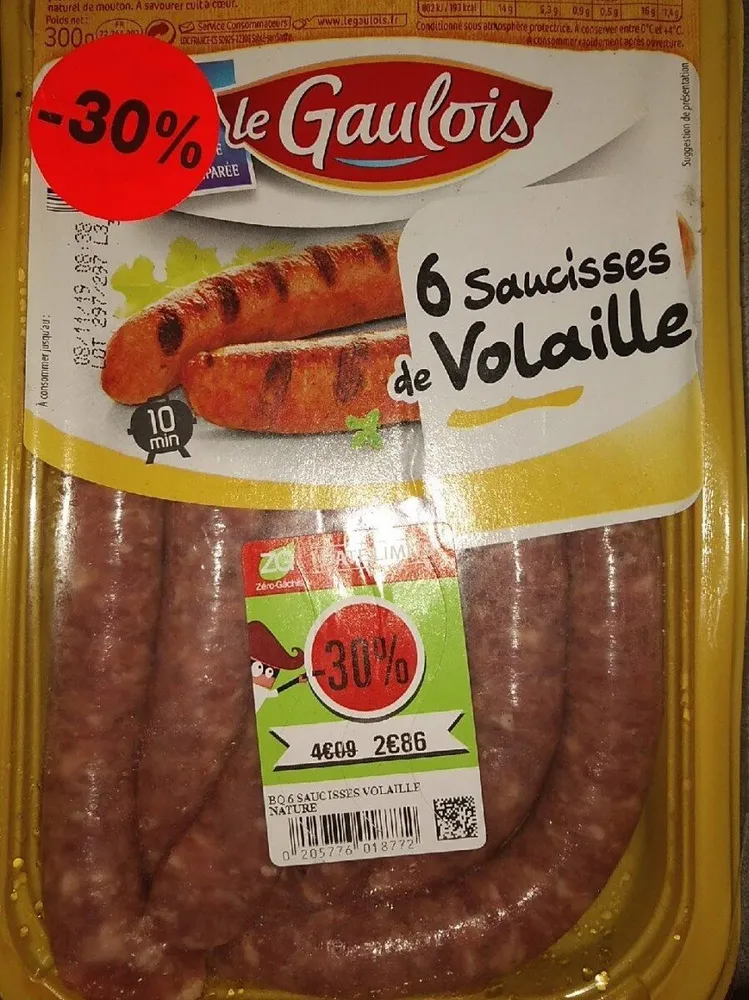 saucisses de volaille
