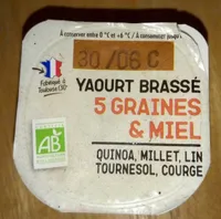 Yaourt brassé 5 graines et miel