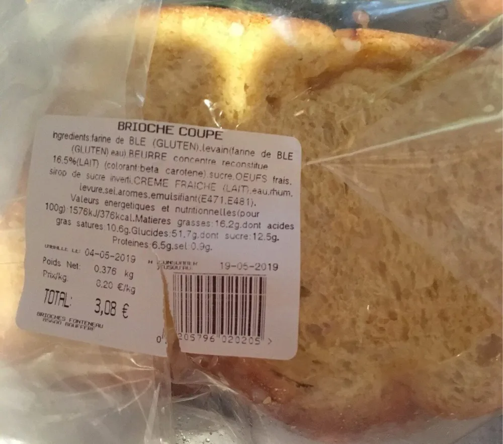 Brioche coupe
