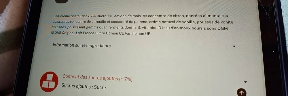 Fromage blanc vanille 0%