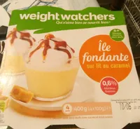 Dessert lacté île fondante sur lit de caramel