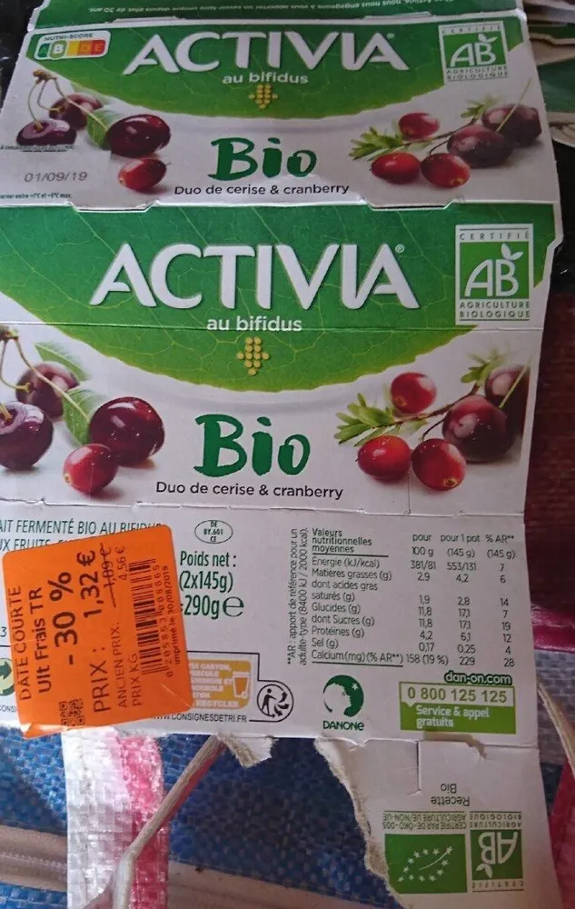 Bio duo cerise et cranberry