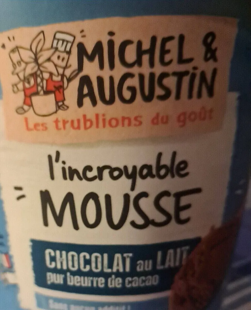 L'incroyable Mousse chocolat au lait pur beurre de cacao