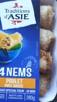 4 nems poulet avec sauce