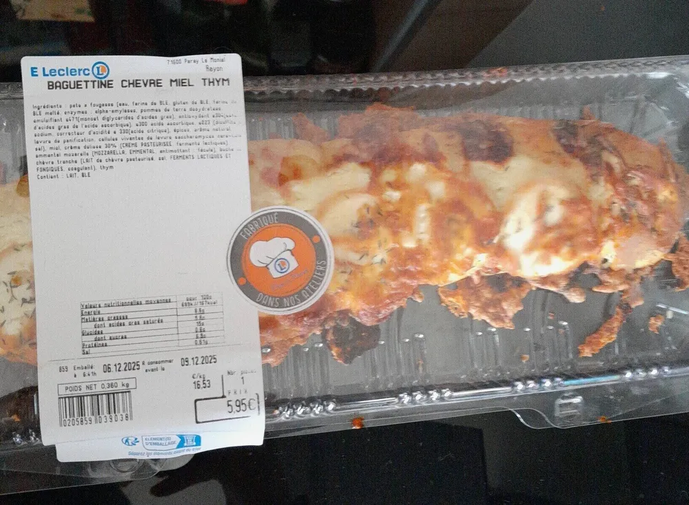 Baguettine chèvre miel thym