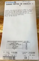 Suisses pepites de chocolat