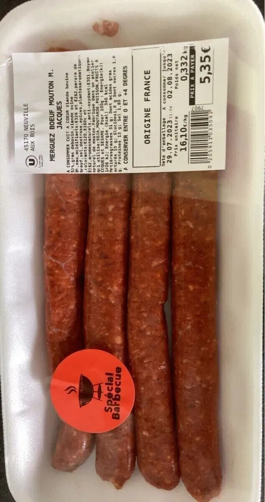 Merguez boeuf moutonM. Jacques