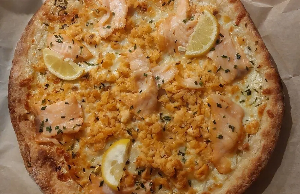 Pizza saumon fumé