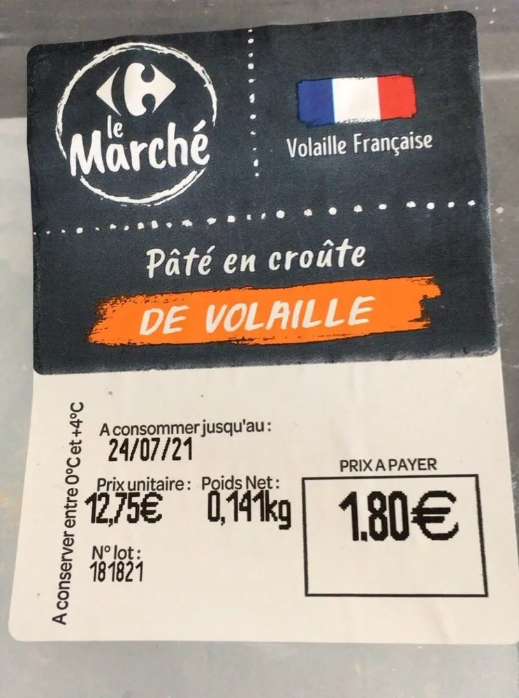 Pate en croute de volaille