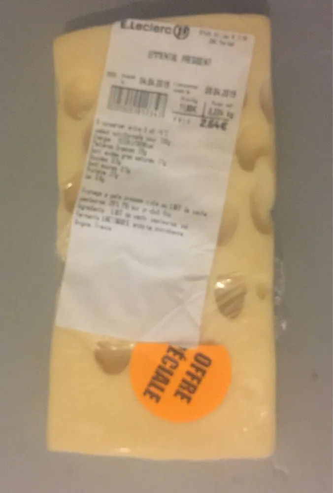 Emmental président découpe