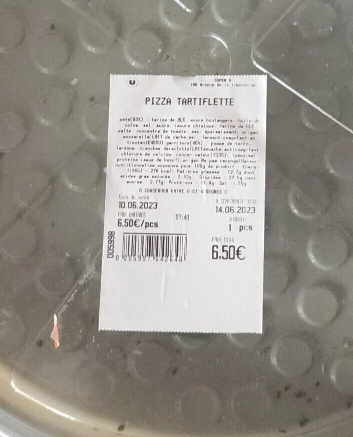 Pizza tartiflette