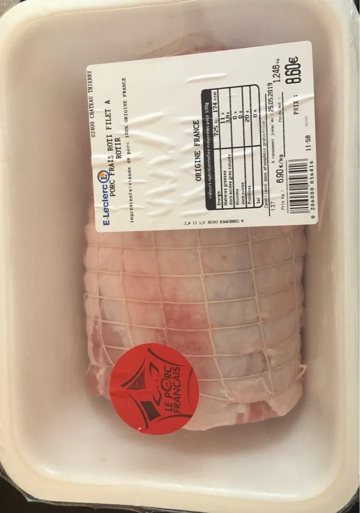 Porc frais roti filet a rotir