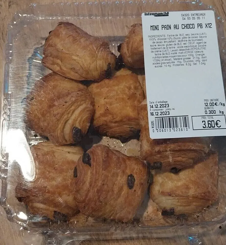 Mini pain au chocolat X12
