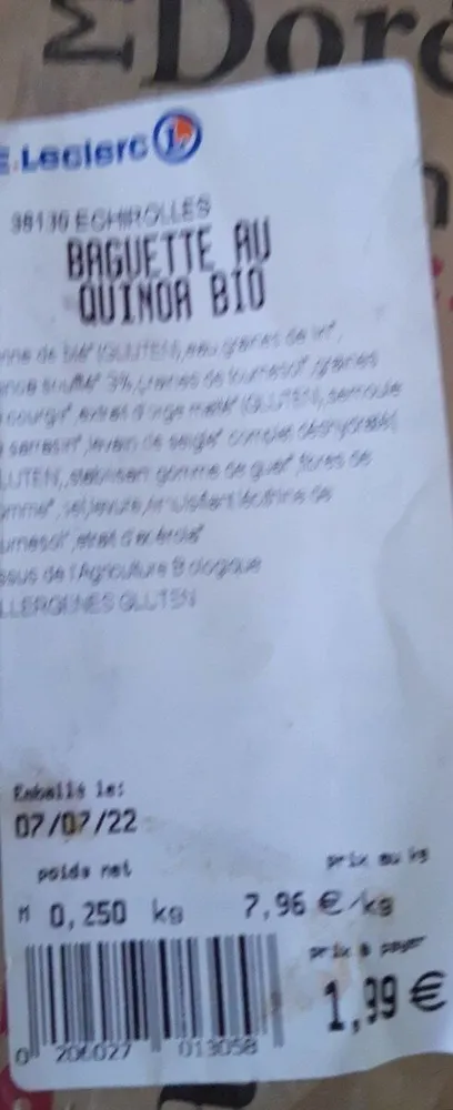 Baguette kilos bio