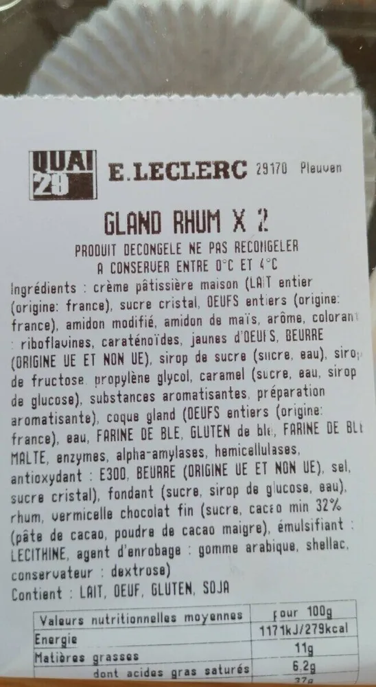 Gland rhum