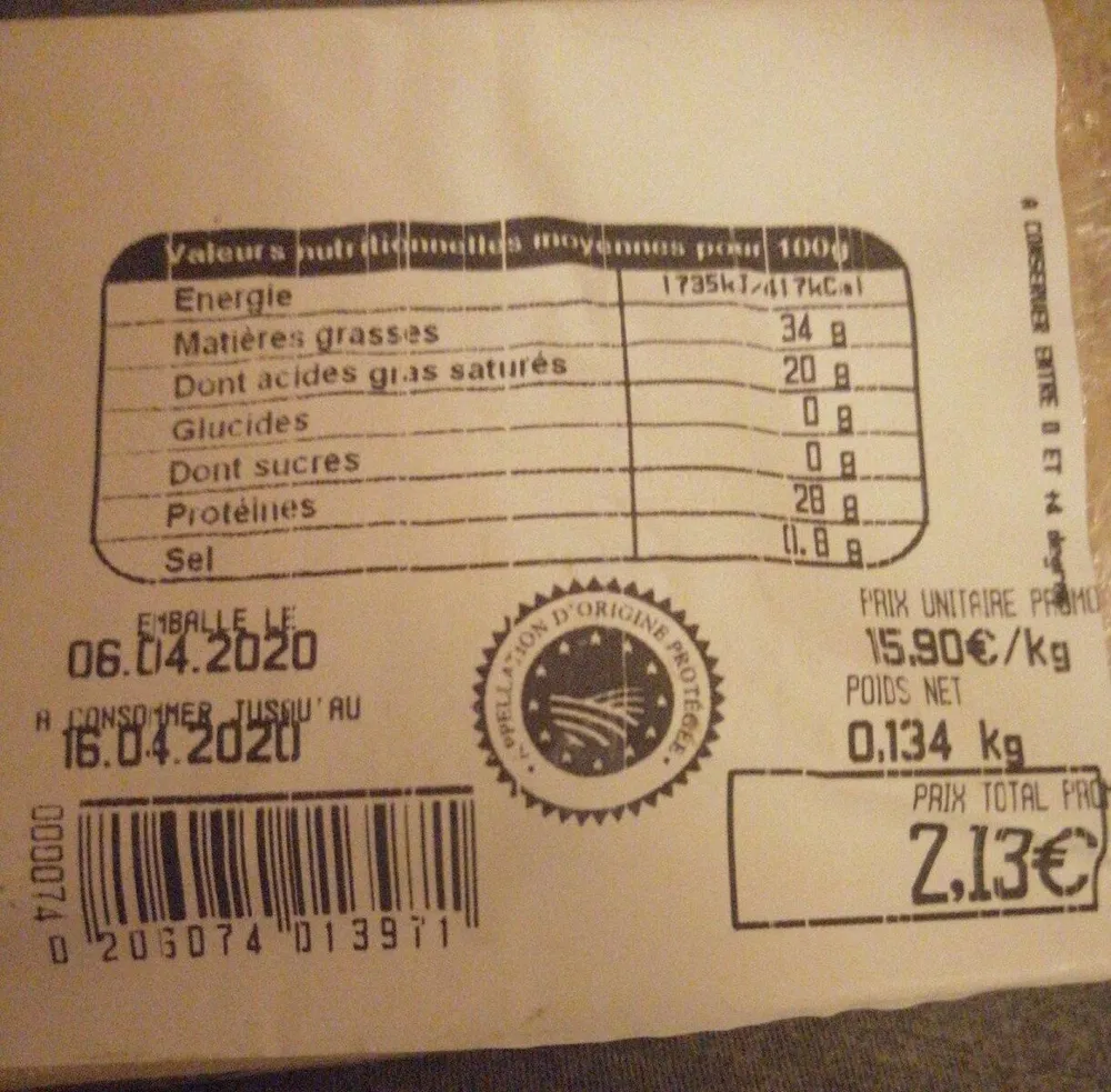 Comté prestige 34