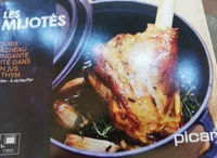 Souris d'agneau fondante cuite dans son jus au thym