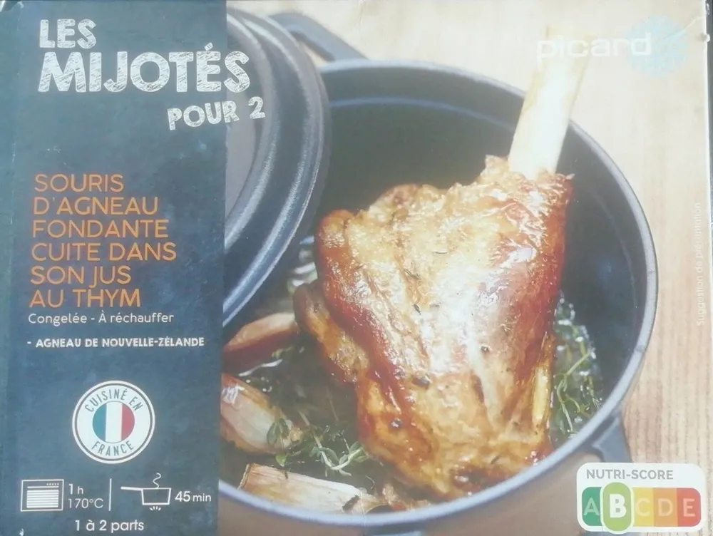 Souris d agneau fondante cuite dans son jus au thym