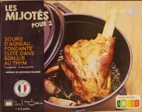 Souris d'agneau fondante cuite dans son jus au thym
