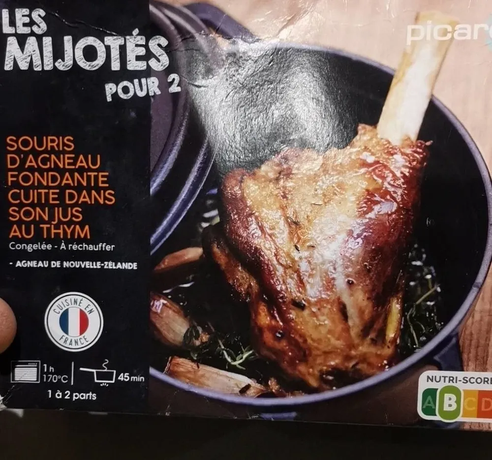 Souris d'agneau mijoté