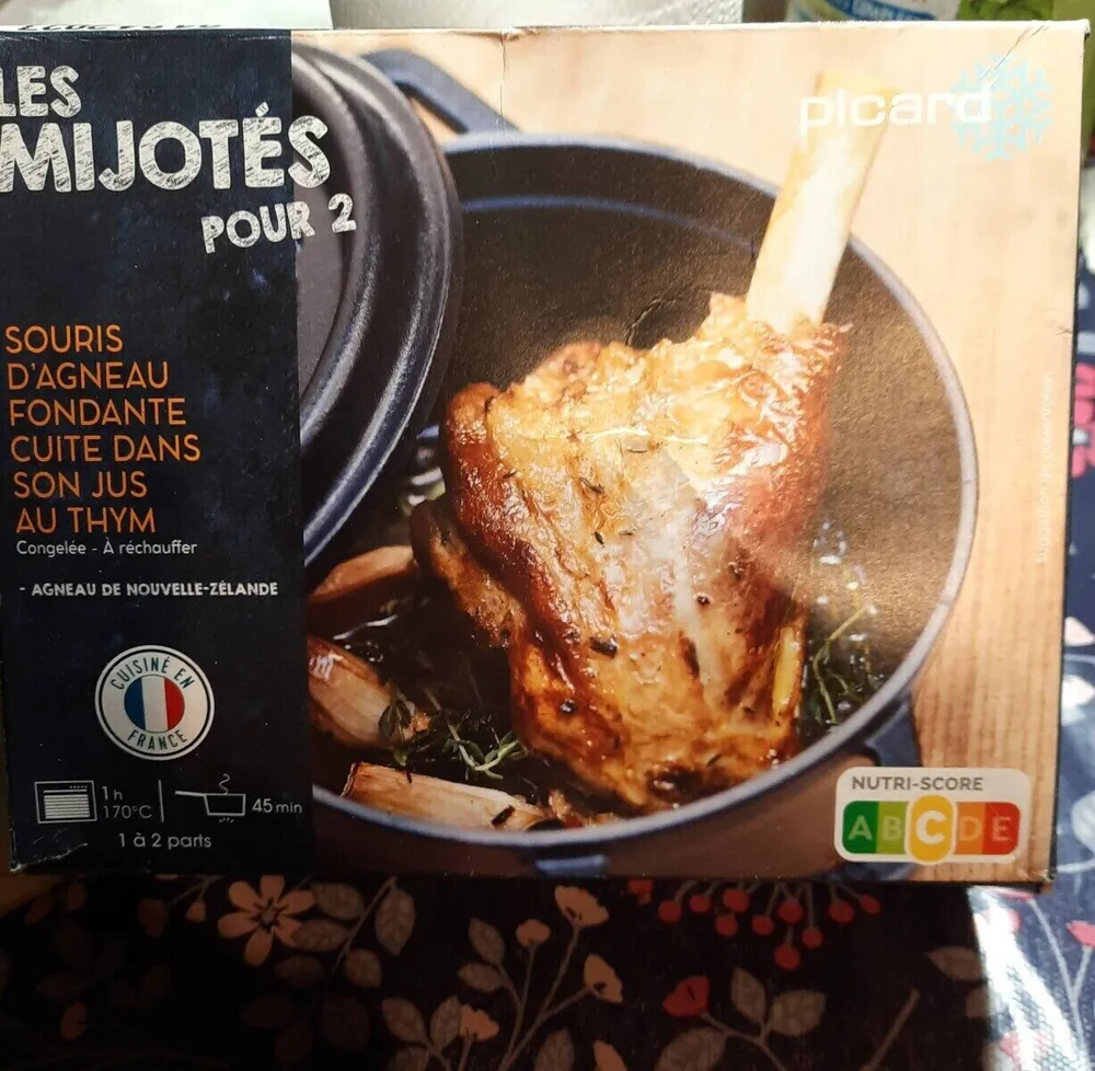Les Mijotés pour 2 Souris d'agneau fondante cuite dans son jus au thym
